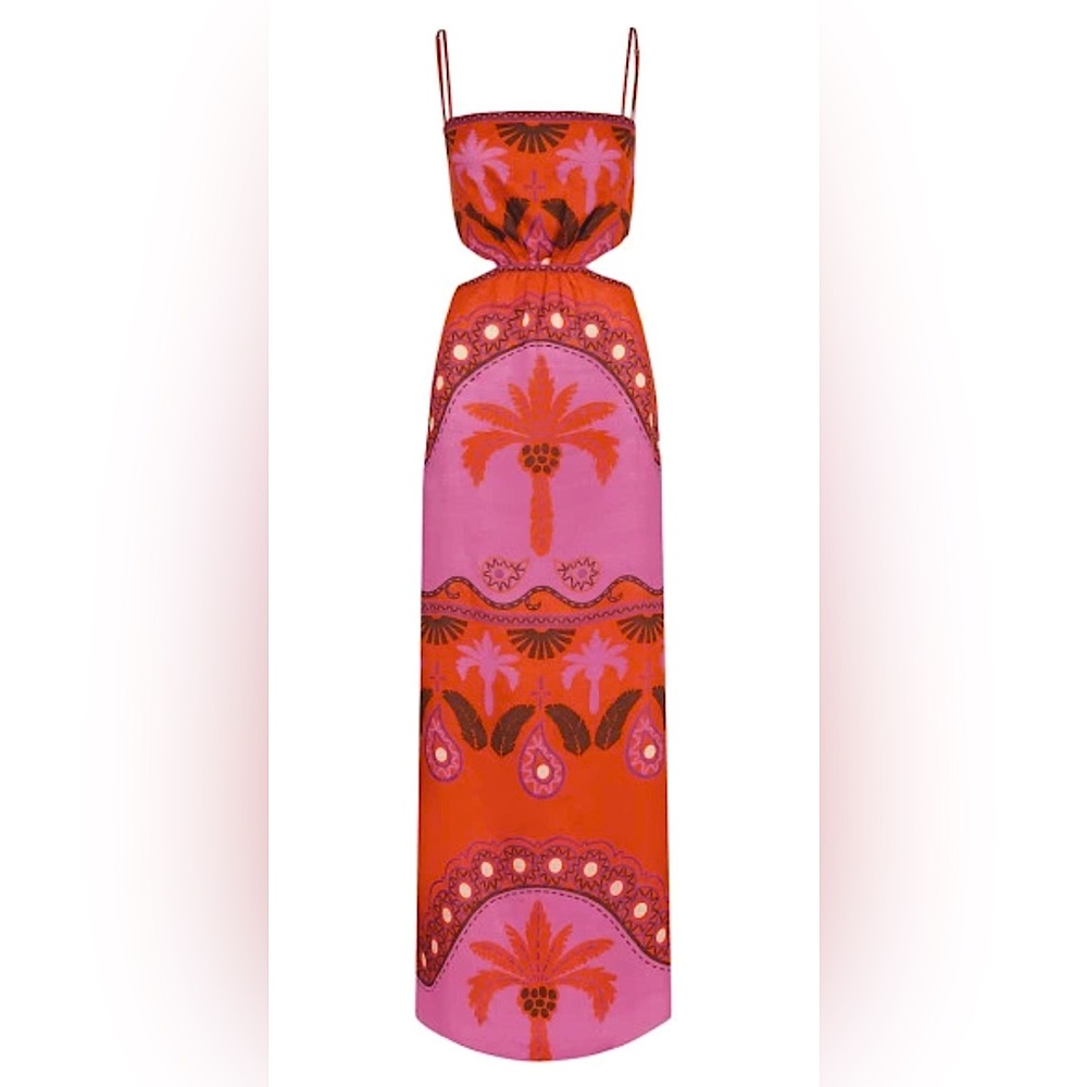 Johanna Special Wildness Printed Linen Maxi Dress